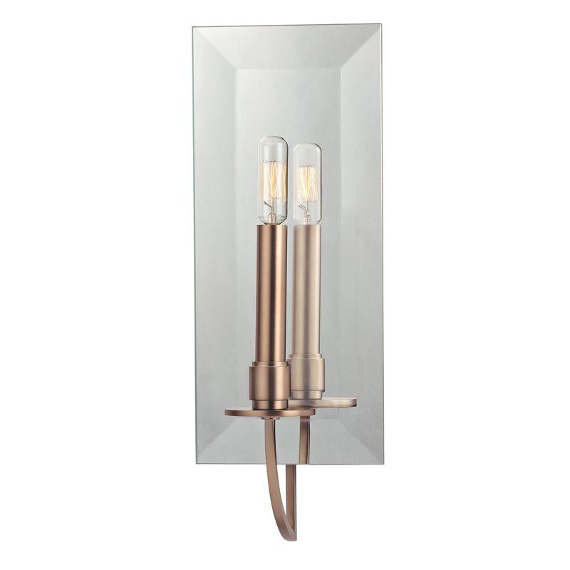 One Light Brushed Bronze Wall Light