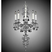 American Brass And Crystal WS9491-OTK-10G-ST - 5+1 Light Filigree Extended Top and Tail Wall