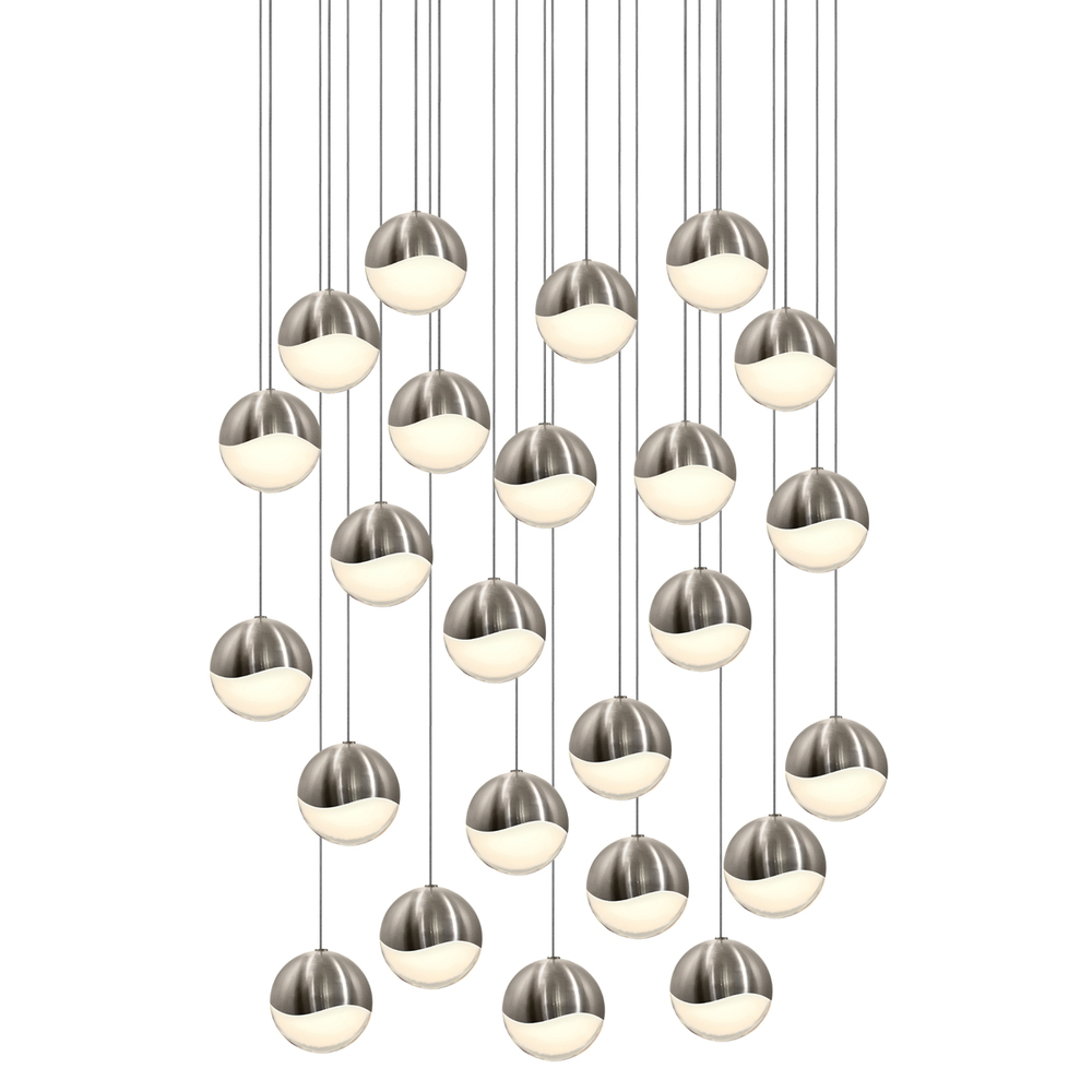 24-Light Round Large LED Pendant