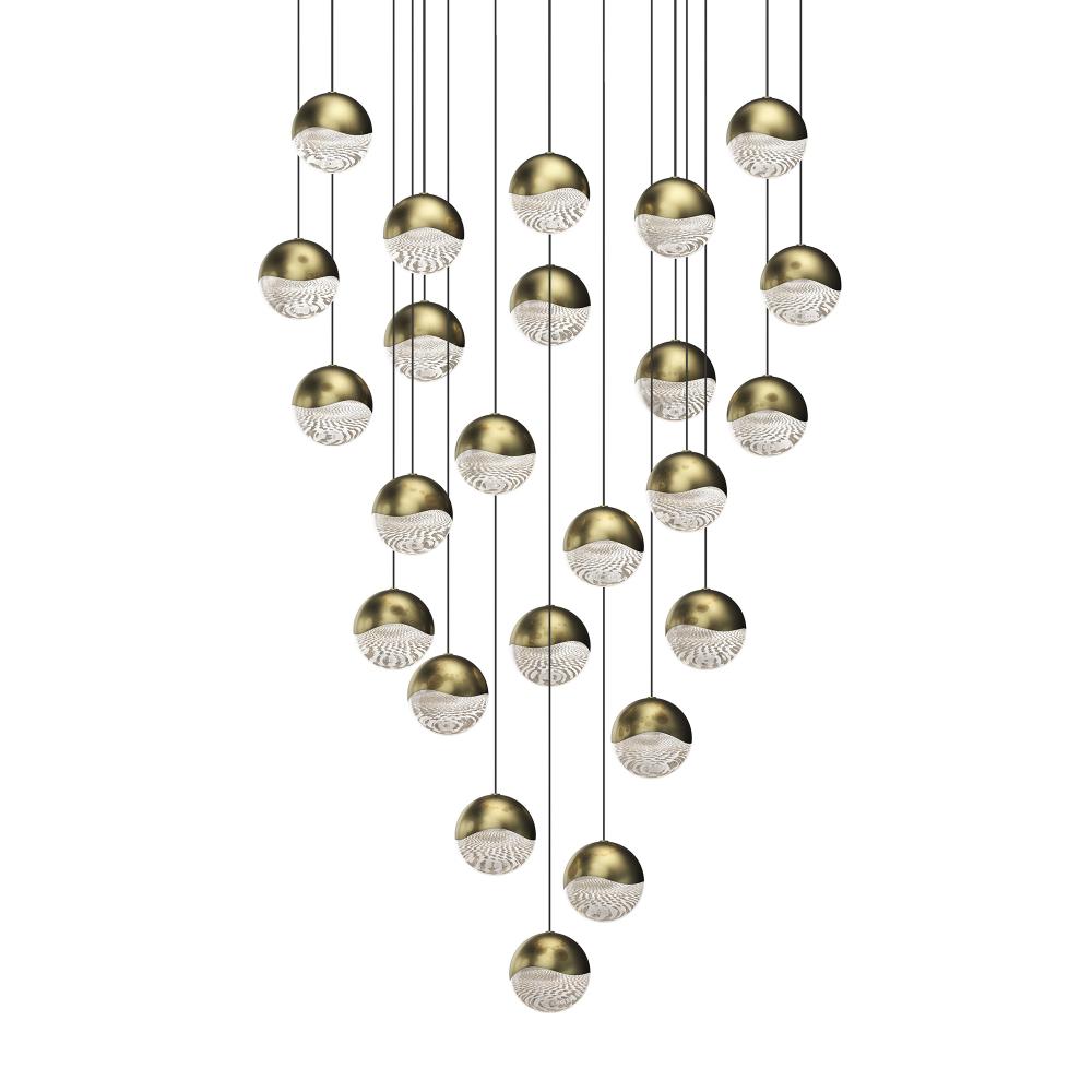 24-Light Round Large LED Pendant