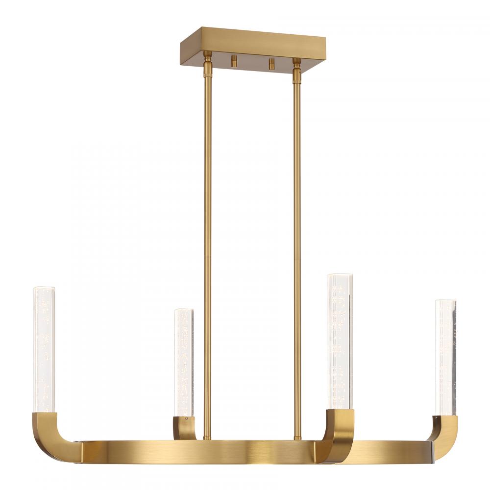 Del Mar 4-Light LED Chandelier in Warm Brass by Breegan Jane