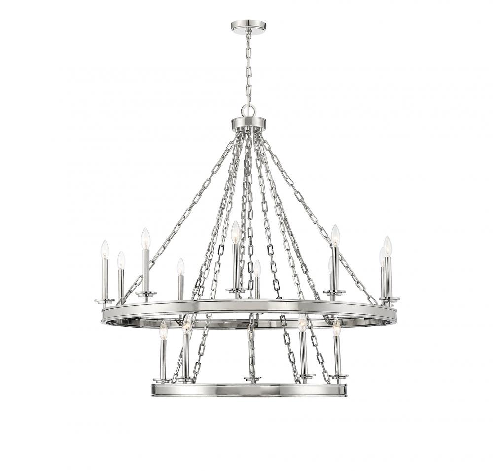 Seville 15-Light Chandelier in  Polished Nickel