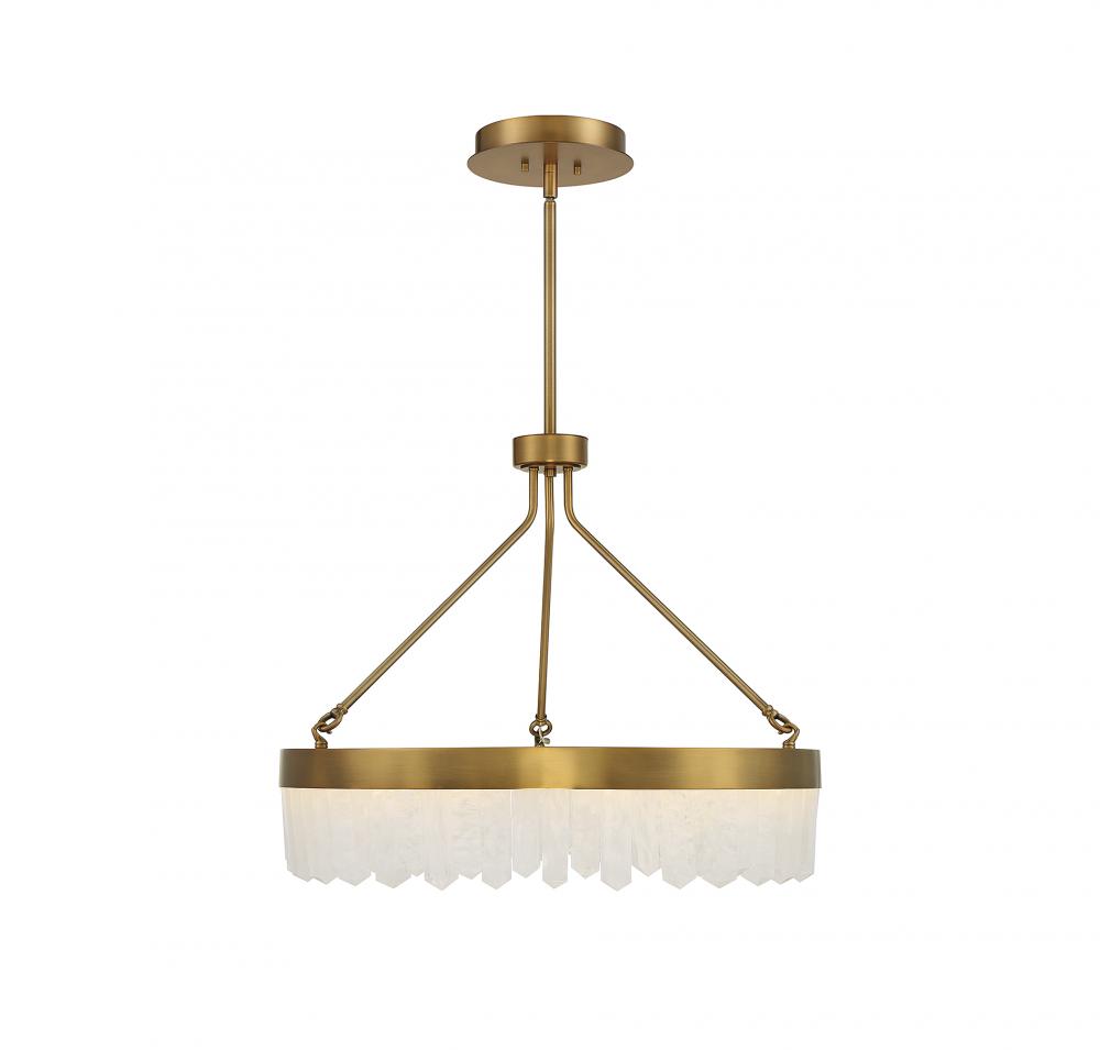 Landon LED Pendant in Warm Brass