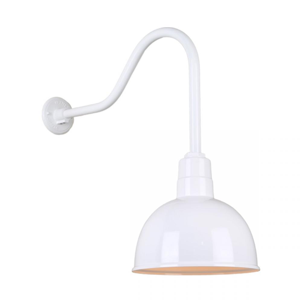 12" Gooseneck Light Deep Bowl Shade, QSNHL-H Arm