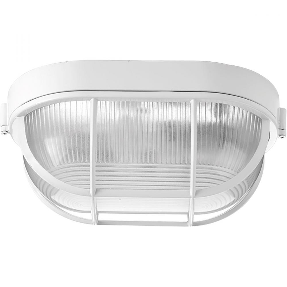 One-Light Bulkhead 6-3/8" Flush Mount