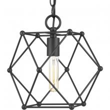 Progress P500082-031 - Spatial Collection One-Light Matte Black Global Pendant Light