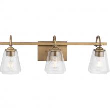 Progress P300474-196 - Martenne Collection Three-Light Aged Bronze Modern Farmhouse Vanity Light