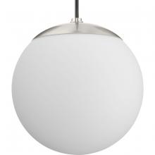 Progress P500461-009 - Atwell Collection Brushed Nickel and Opal Glass Globe Small Hanging Pendant Light