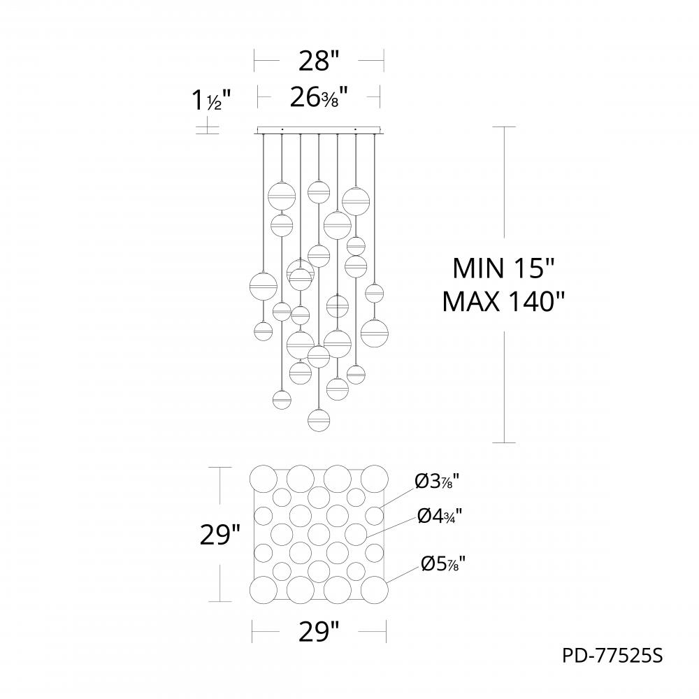 Cyllindra Chandelier Light