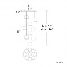 WAC US PD-68909R-AB - Banded Chandelier Light