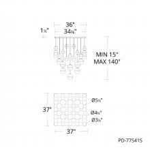 WAC US PD-77541S-AB - Cyllindra Chandelier Light