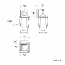 WAC US WS-W33516-27-BK - Manchester Outdoor Wall Sconce