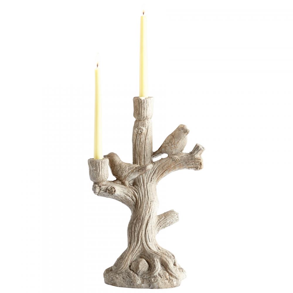 Look Out Candleholder Weathered Stone