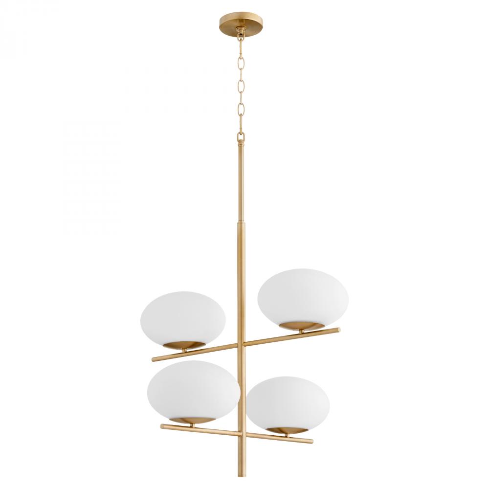 Pod Chandelier Aged Brass - Small
