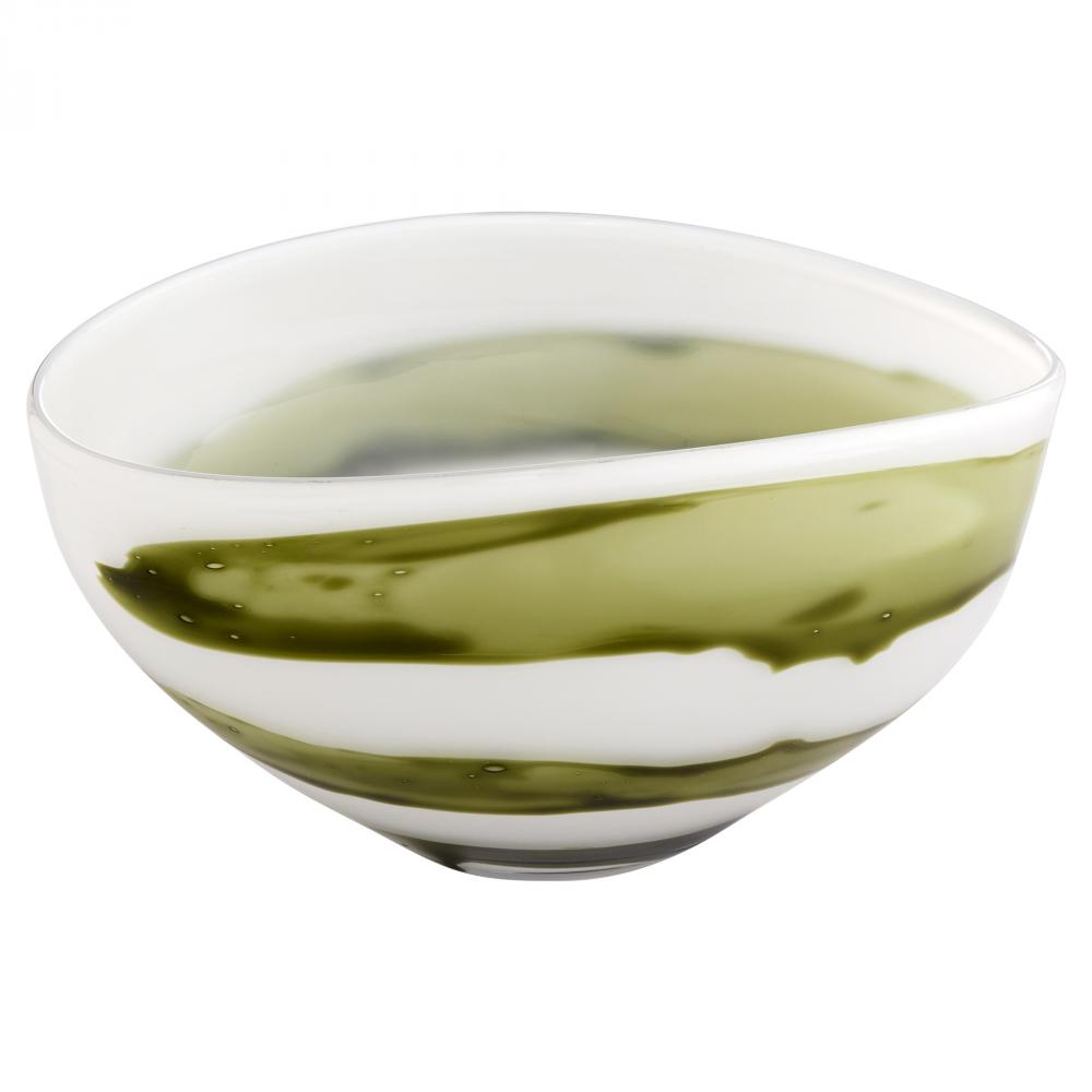 Denali Bowl | Iridescent White | Green