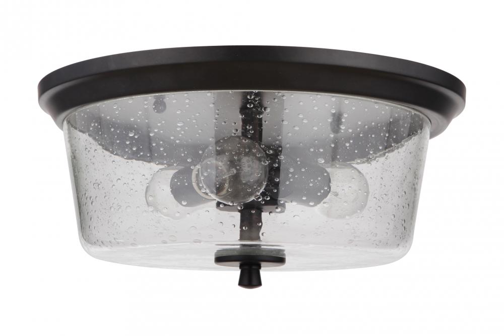 Tyler 3 Light Flushmount in Flat Black