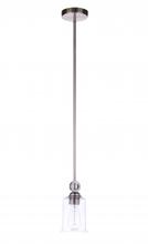 Craftmade 56491-BNK - Romero 1 Light Mini Pendant in Brushed Polished Nickel