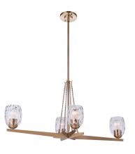 Craftmade 57374-SB - 4 Light Linear Chandelier