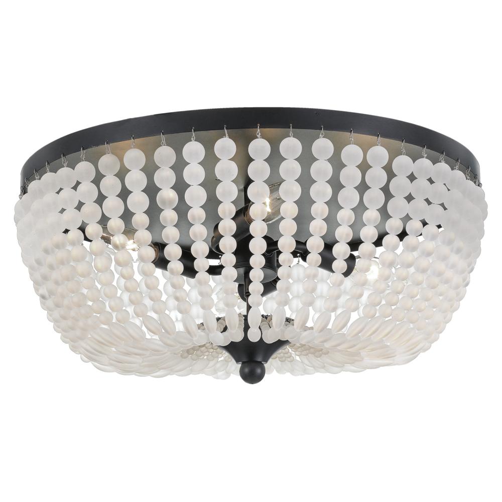 Rylee 4 Light Matte Black Flush Mount