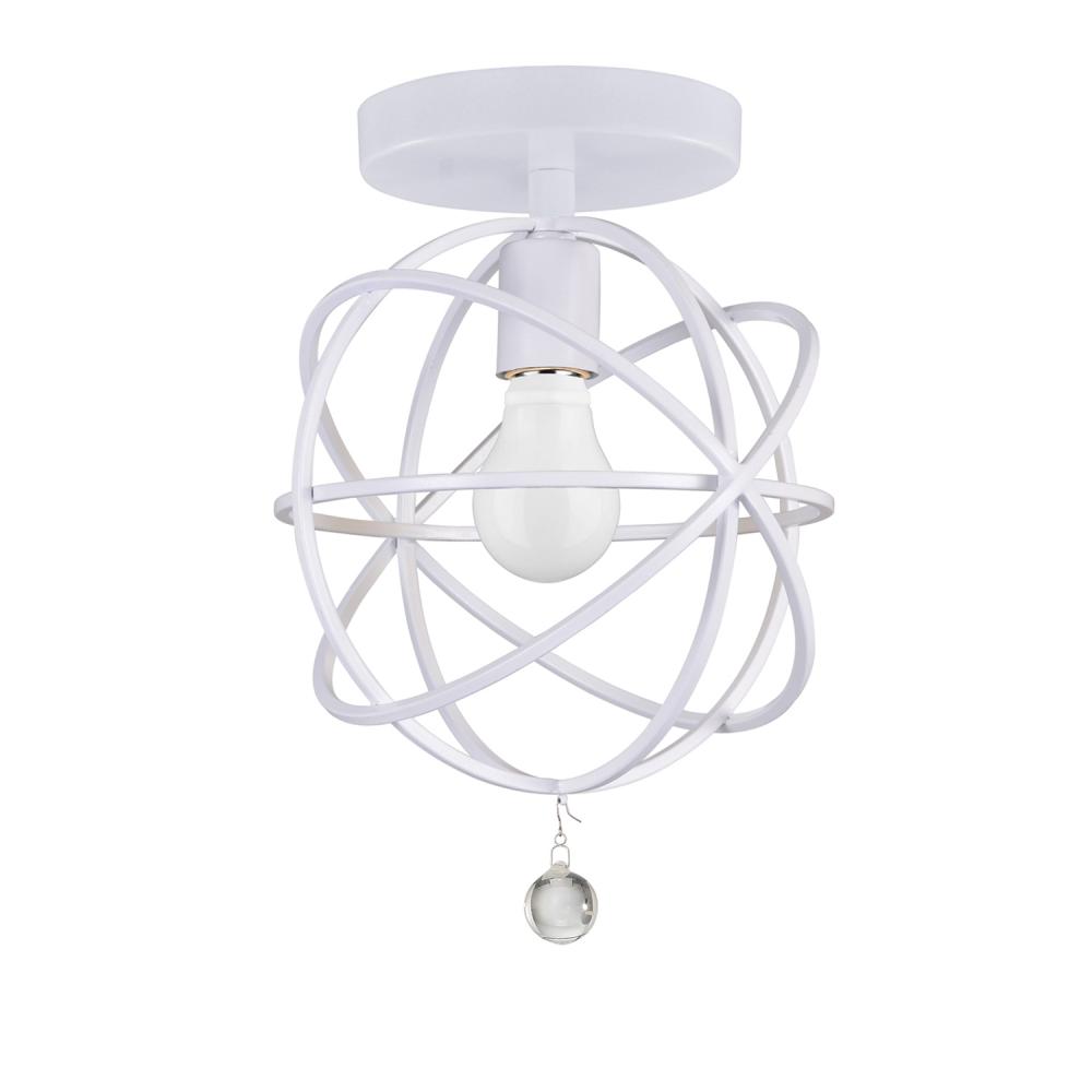 Solaris 1 Light Wet White Semi Flush Mount