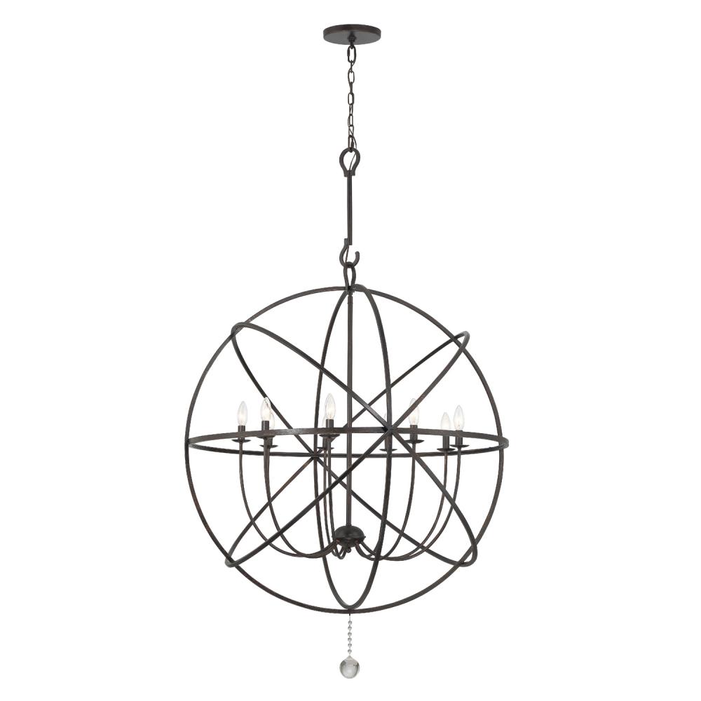 Solaris 9 Light English Bronze Sphere Chandelier