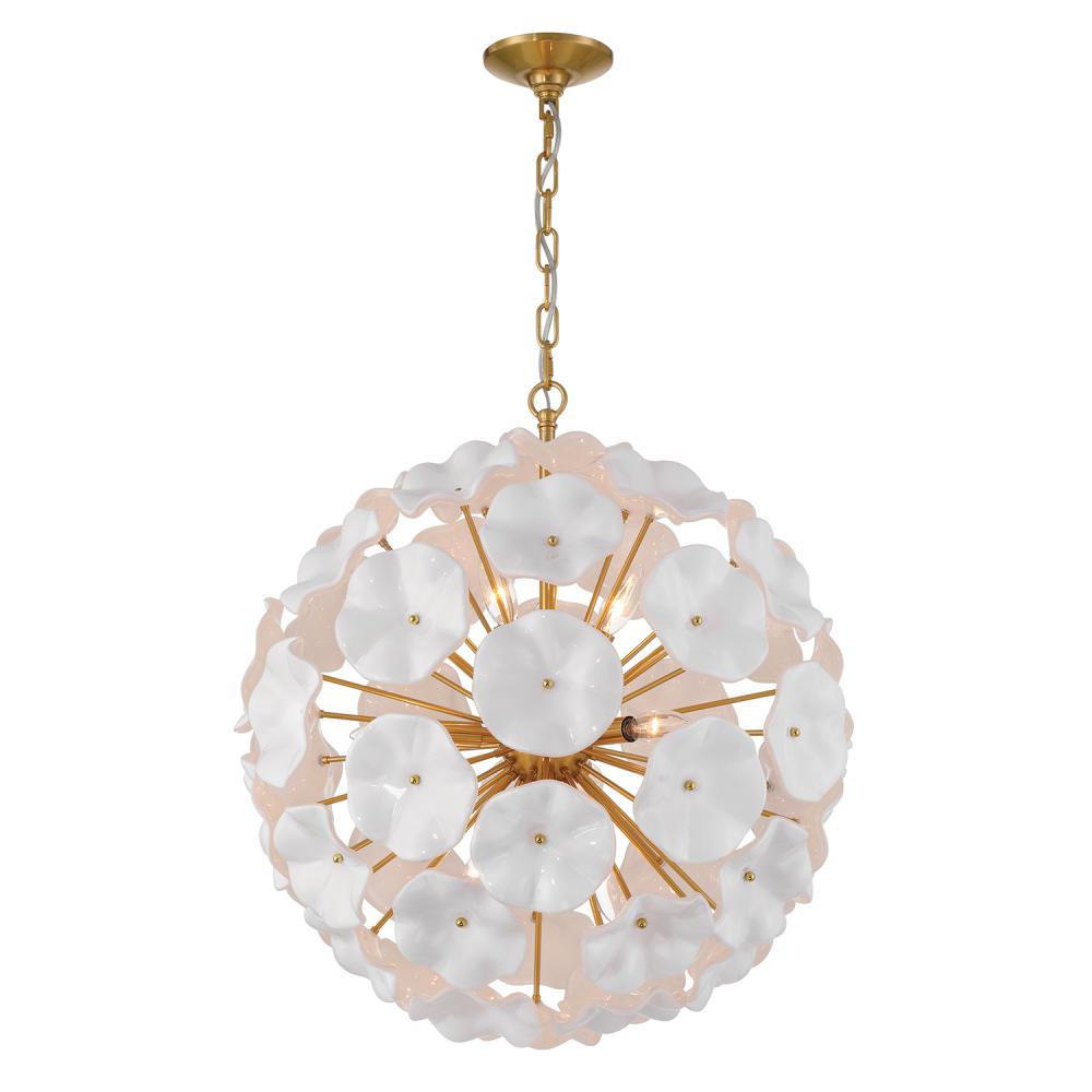 Esme 9 Light Aged Brass Pendant