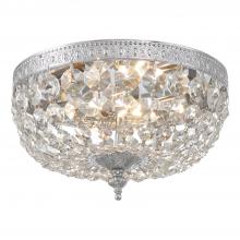 Crystorama 710-CH-CL-S - Crystorama 2 Light Swarovski Strass Crystal Polished Chrome Flush Mount