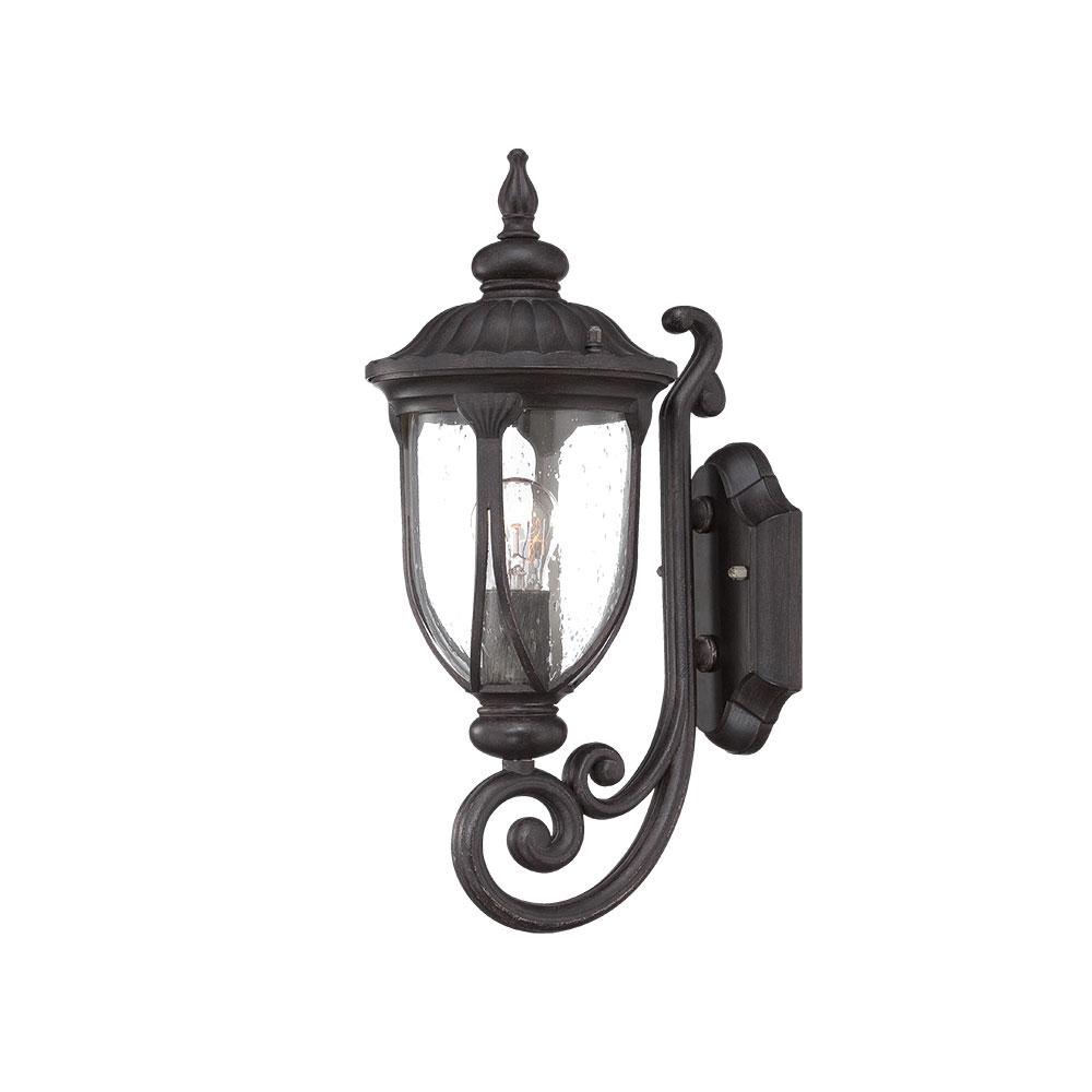 Laurens Collection Wall-Mount 1-Light Outdoor Black Coral Light Fixture