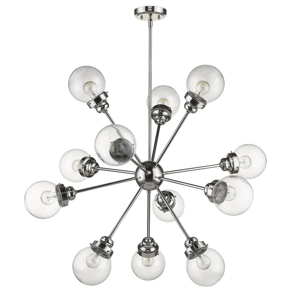 Portsmith 12-Light Polished Nickel Chandelier