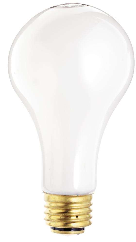 30/70/100 Watt A21 Incandescent; White; 2500 Average rated hours; Medium base; 120 Volt