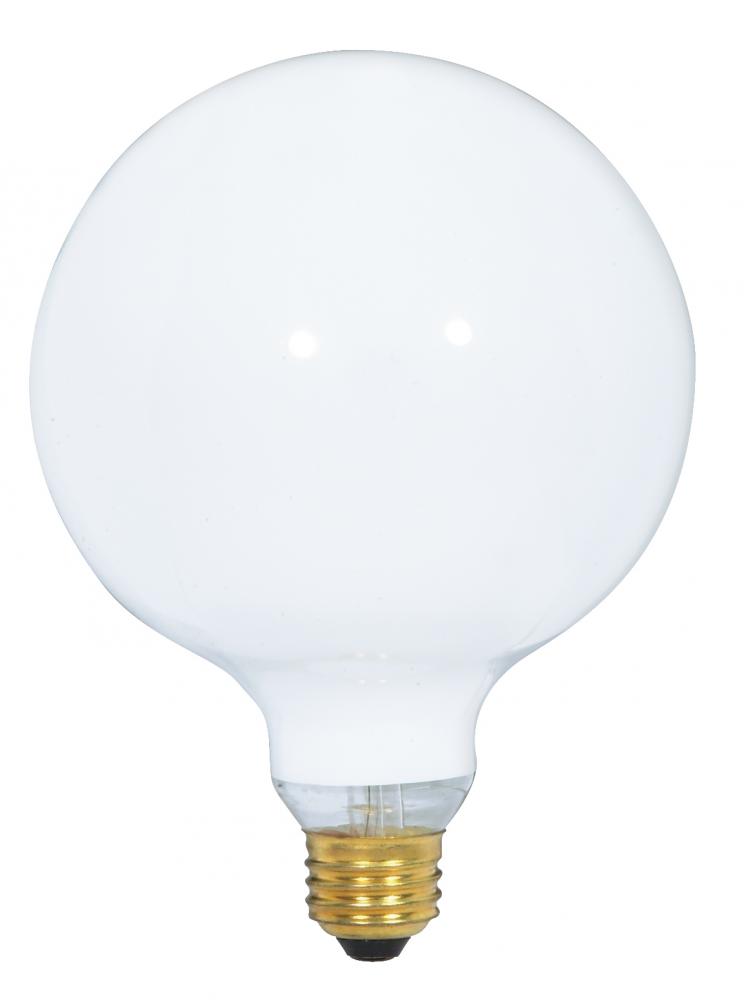 40 Watt G40 Incandescent; Gloss White; 4000 Average rated hours; 280 Lumens; Medium base; 120 Volt