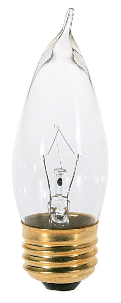 60 Watt CA10 Incandescent; Clear; 1500 Average rated hours; 640 Lumens; Medium base; 120 Volt;
