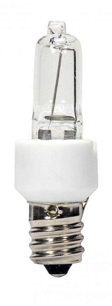 20 Watt; Halogen / Excel; T3; Clear; 3000 Average rated hours; 200 Lumens; Candelabra base; 120 Volt