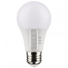 Satco Products Inc. S11770 - 6 Watt A19 LED; Medium Base; CCT Selectable; White Finish; 90 CRI; 120 Volt