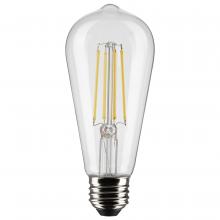 Satco Products Inc. S21363 - 8 Watt ST19 LED; Clear; Medium base; 90 CRI; 2700K; 120 Volt