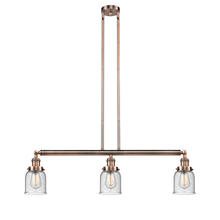 Innovations Lighting 213-AC-G54 - Bell - 3 Light - 38 inch - Antique Copper - Stem Hung - Island Light