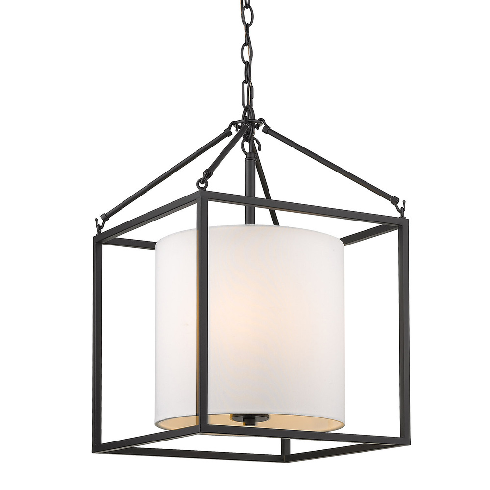 Manhattan 3 Light Pendant in Matte Black