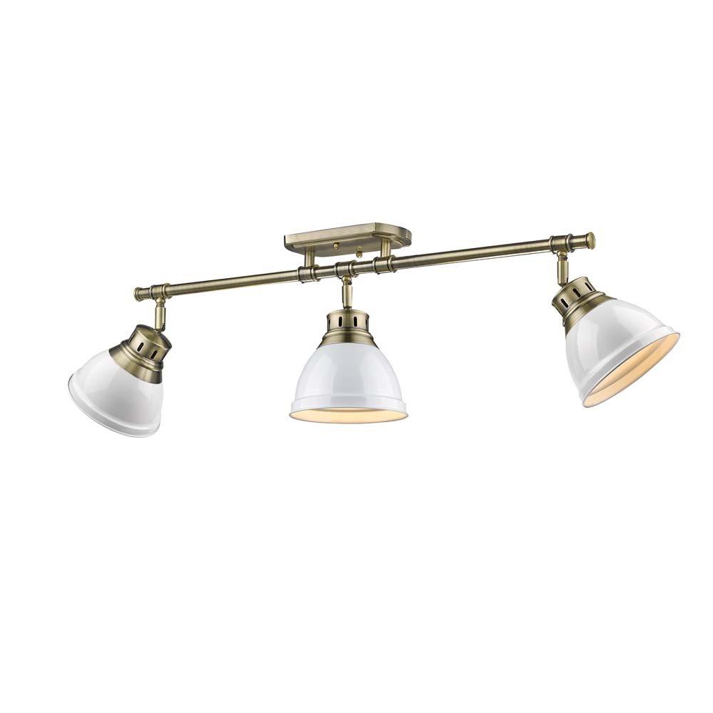 Shepard 2-Light Bath Vanity in Modern Brass with Matte White