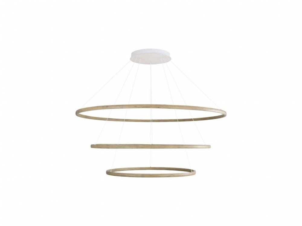 Veritas 3 Tier - 59" LED Ring Chandelier in Driftwood