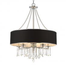 Golden 8981-5 GRM - Echelon 5 Light Chandelier in Chrome with Tuxedo Shade