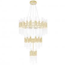 CWI Lighting 1120P32-123-602 - Orgue 123 Light Chandelier With Satin Gold Finish