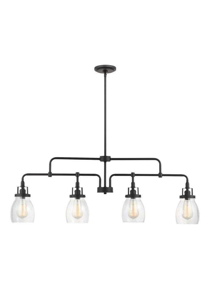 Belton transitional 4-light indoor dimmable ceiling pendant hanging chandelier pendant light in midn