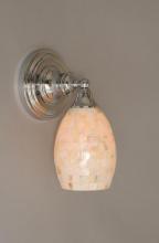 Toltec Company 40-CH-406 - One Light Chrome Seashell Glass Wall Light