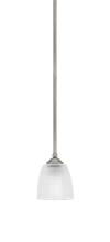 Toltec Company 560-GP-500 - Zilo Stem Mini Pendant, Graphite Finish, 5" Clear Ribbed Glass