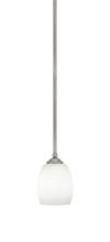 Toltec Company 560-GP-615 - Zilo Stem Mini Pendant, Graphite Finish, 5" White Linen Glass