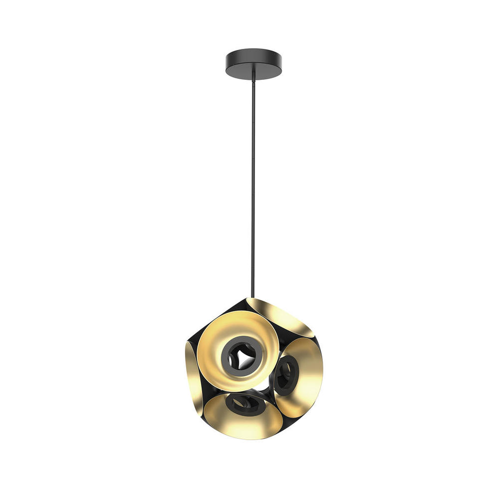 Magellan 24-in Black/Gold LED Chandelier