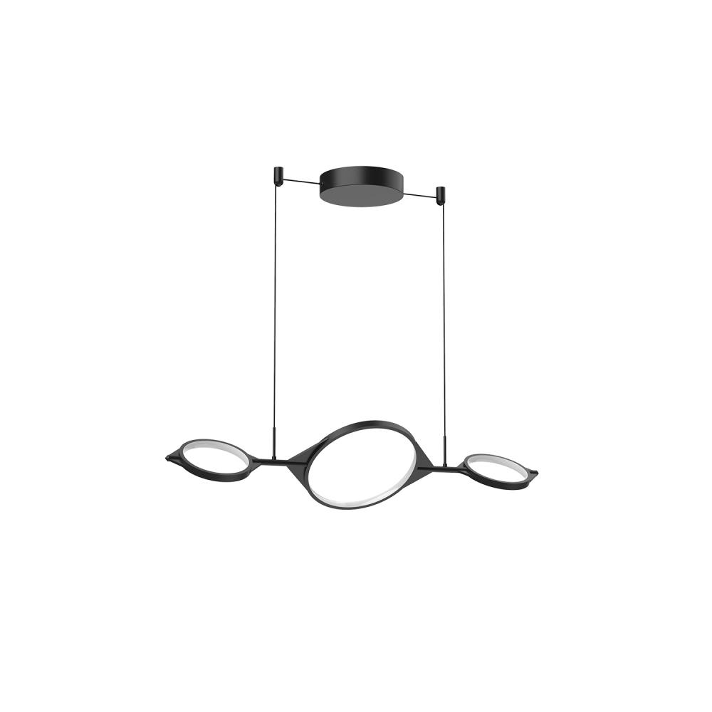 Serif 34-in Black LED Linear Pendant