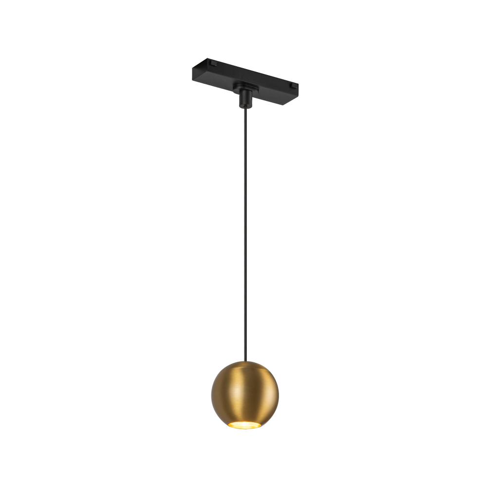 Faria 3-in Brushed Gold Trilo Track Pendant