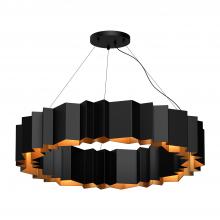 Kuzco Lighting Inc CH58040-BK/GD - Akira 40-in Black/Gold 12 Lights Chandeliers