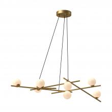 Kuzco Lighting Inc CH89854-BG/GO-UNV - Amara 54-in Brushed Gold/Glossy Opal Glass LED Chandeliers